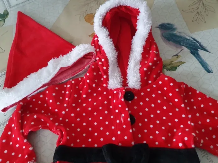 Robe + bonnet Noël 12 mois - photo numéro 3