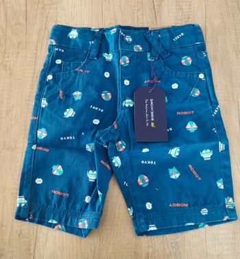 Bermuda short garçon bleu marine à motifs taille 3 ans Sergent Major
