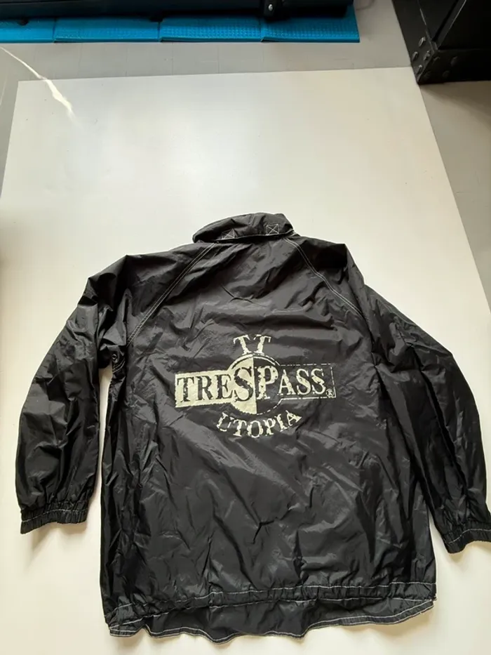 Veste noir style Kway - Veste de pluie - Veste ciré noir - photo numéro 8