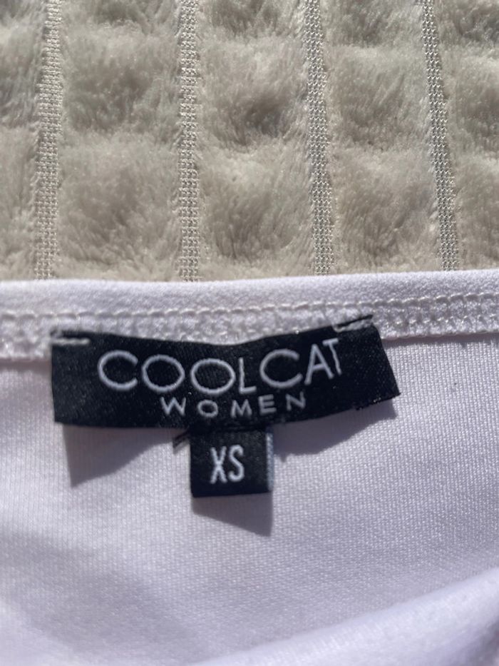 Top blanc à fines bretelles design – Coolcat Women – XS - photo numéro 3