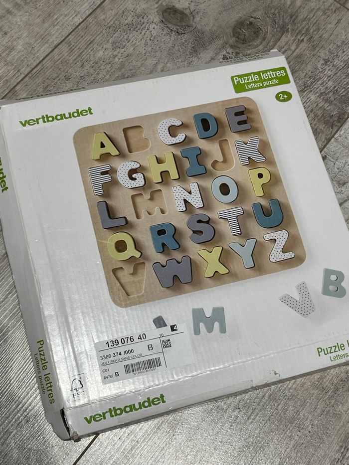 Puzzle lettres en bois vertbaudet - photo numéro 2
