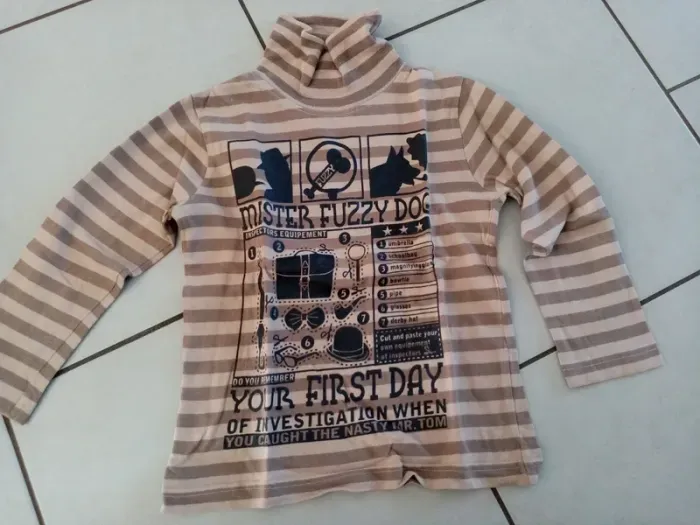 T-shirt manches longues et col roulé