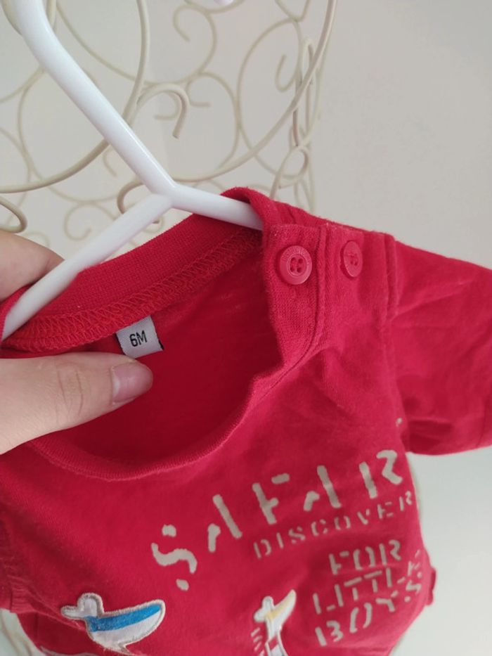 T shirt safari rouge 6 mois - photo numéro 3