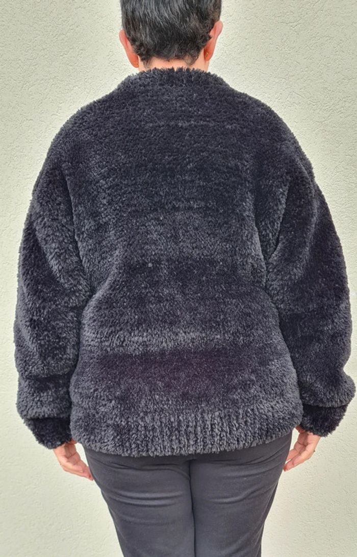 Blouson/doudoune noir fait main - photo numéro 6