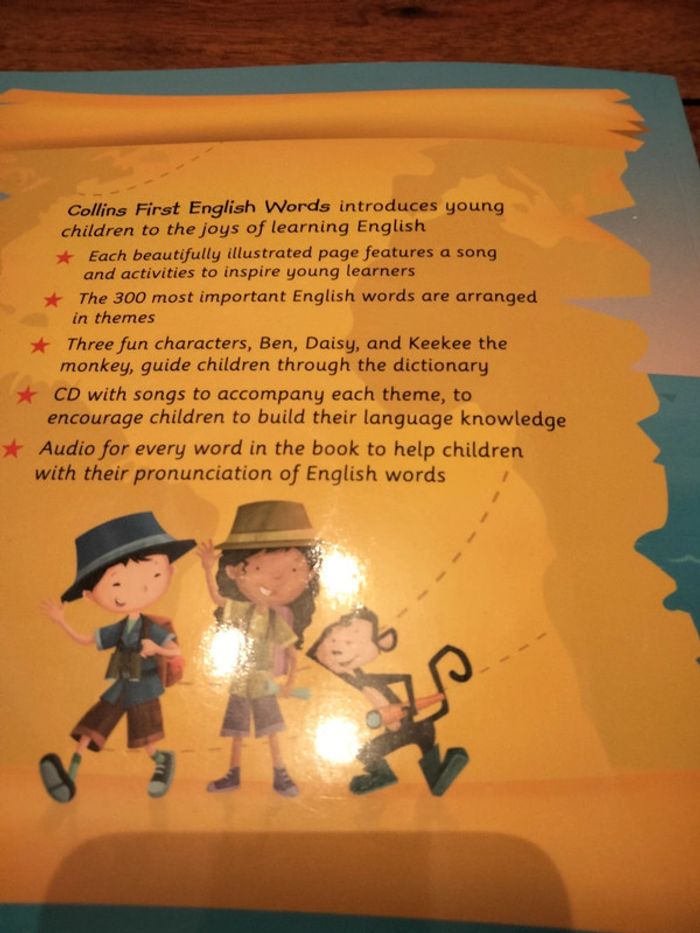 Livre magazine first english words avec 36 chansons Collins - photo numéro 3