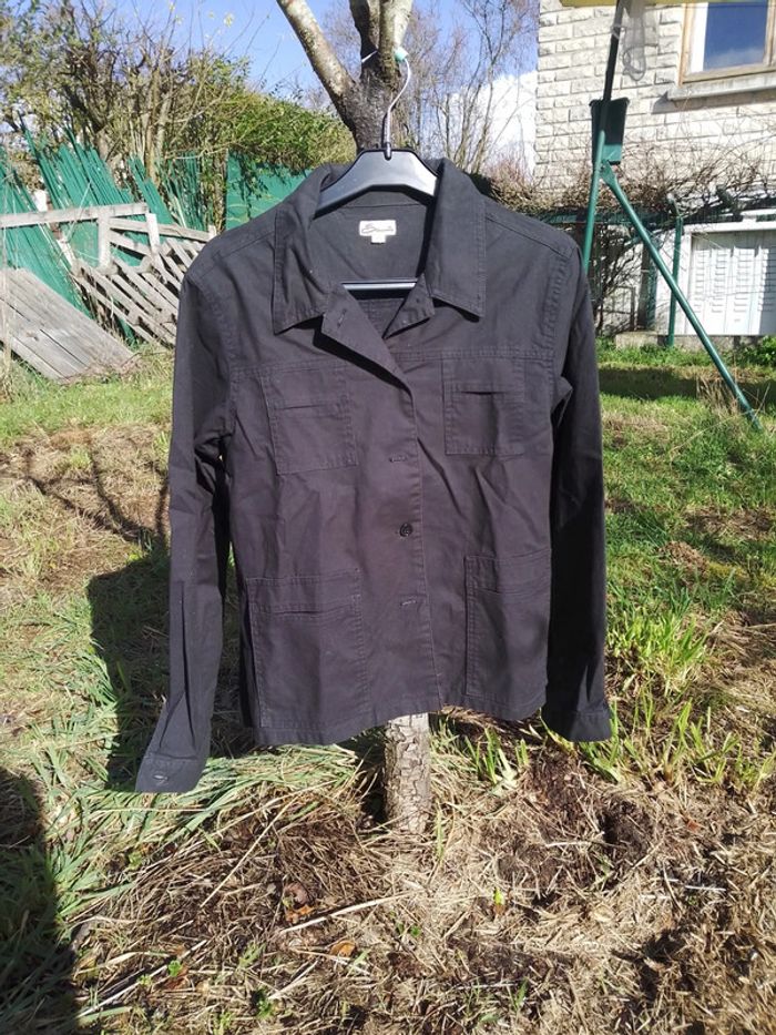 Chemise manches longues grise foncé ado