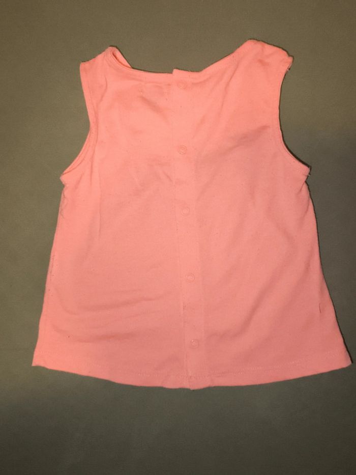 Ensemble jean (legging) Tshirt rose sans manches - photo numéro 4