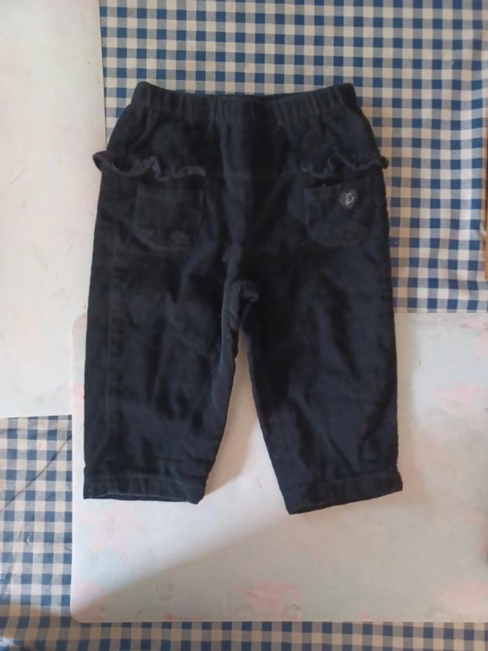 Pantalon velours noir 9 mois