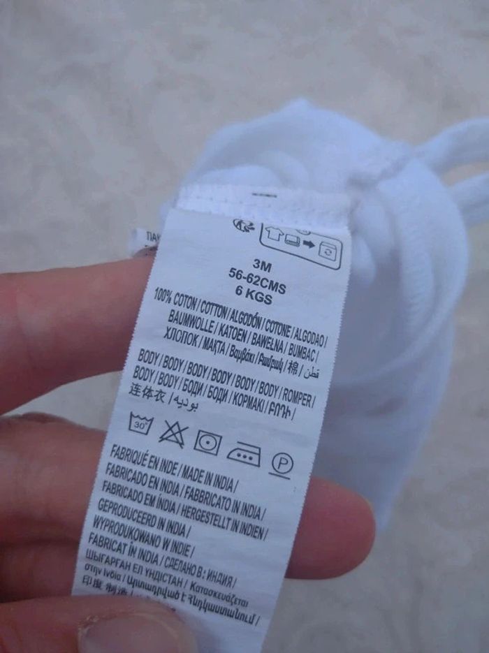 Lot de 3 bodies bretelles Marcel Fille 3 mois Cœur Kiabi Eco conception 100% coton bio - photo numéro 6