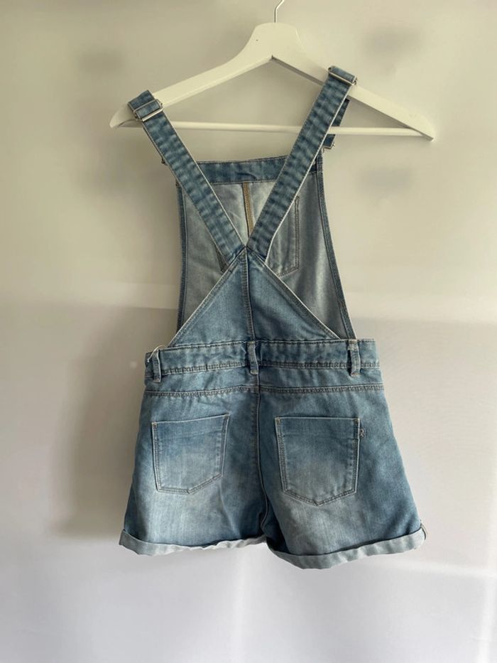 Salopette short en jeans 10 ans okaidi - photo numéro 2