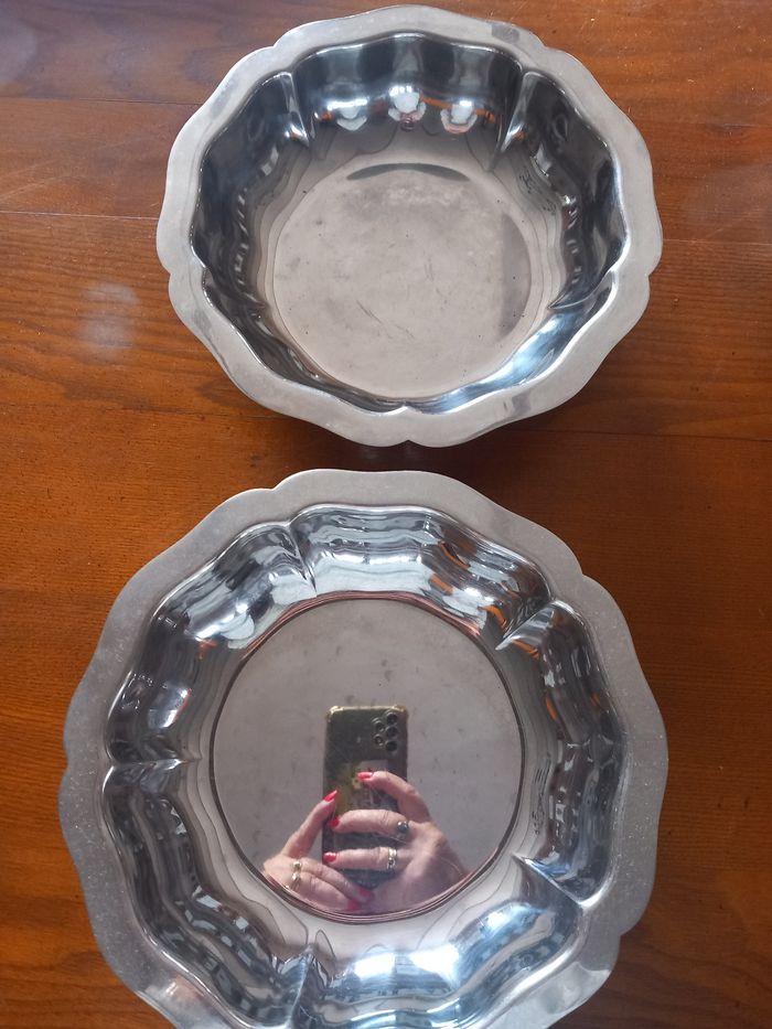 Lot 2 saladiers inox