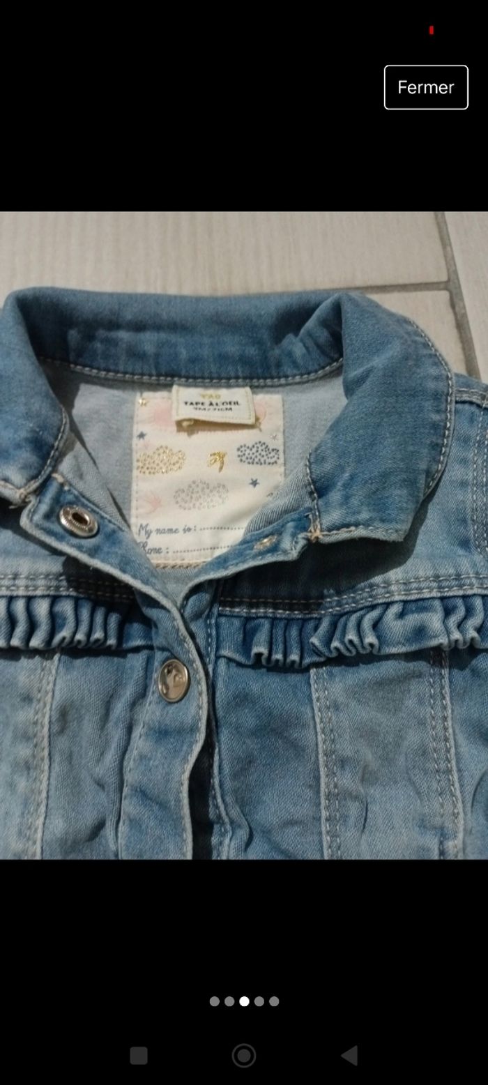 Veste en jean 9 mois - photo numéro 3