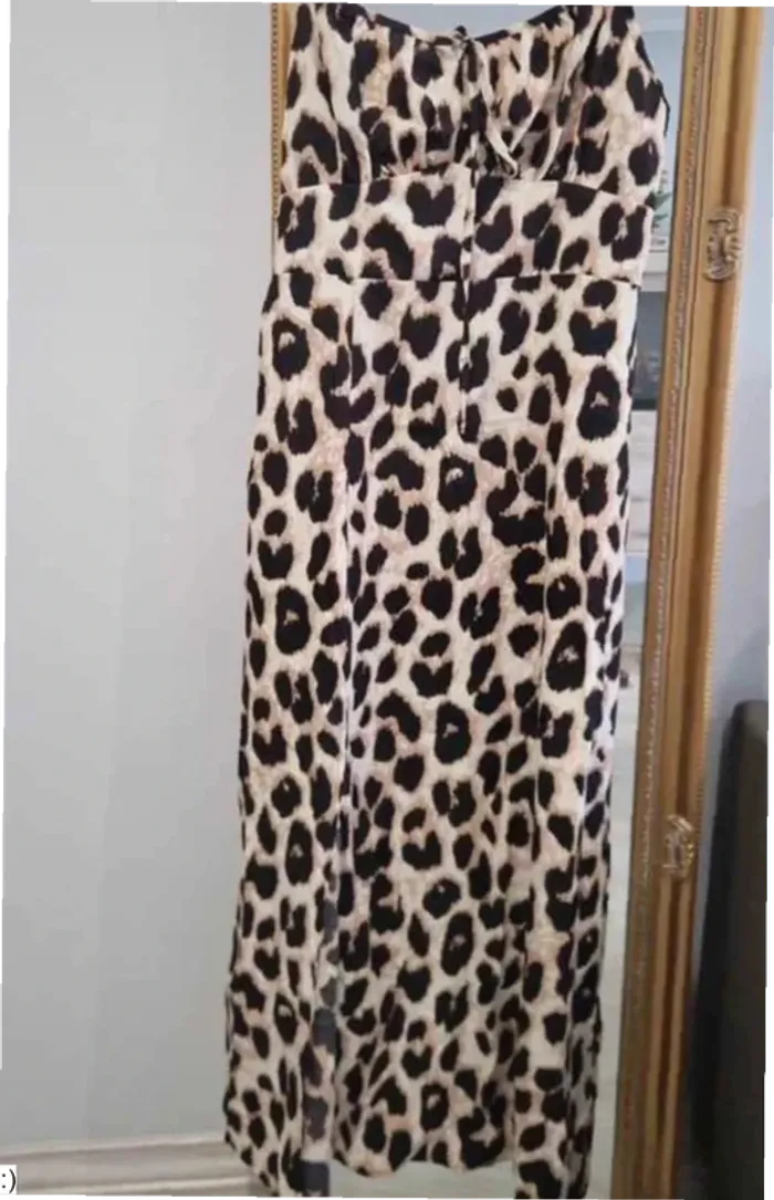 Robe Femme Longue Imprimé Léopard Fendue Côté - Taille M Neuf Jamais Porté - photo numéro 2