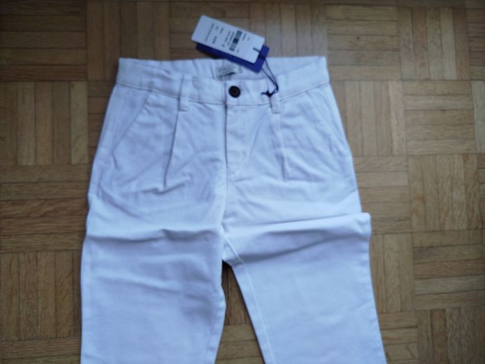 Pantalon jean Oft unisexe garçon fille blanc Cyrillus neuf - photo numéro 5