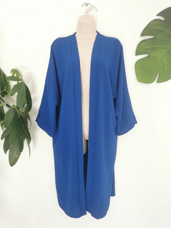 Kimono long, tunique bleue roi Émilie Fashion Paris Taille Unique