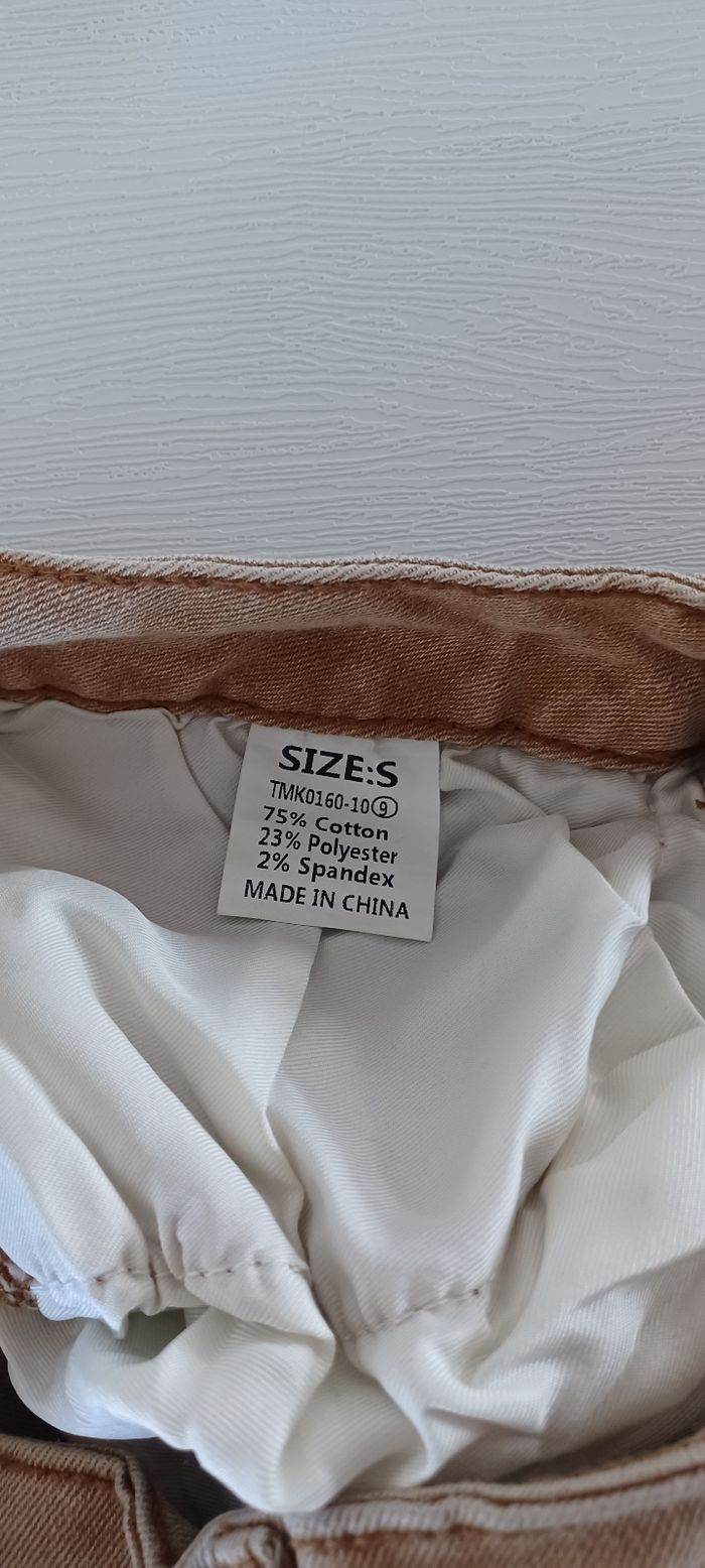 Pantalon femme jeans élastique taille s - photo numéro 5