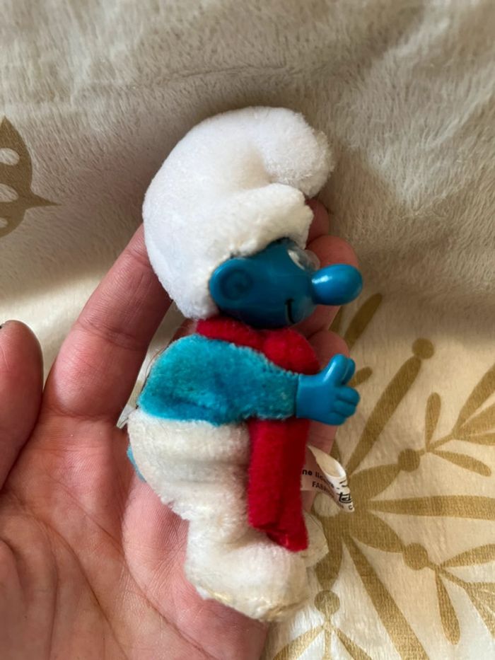 Petite peluche Schtroumpfs vintage à accrocher Peyo - photo numéro 3
