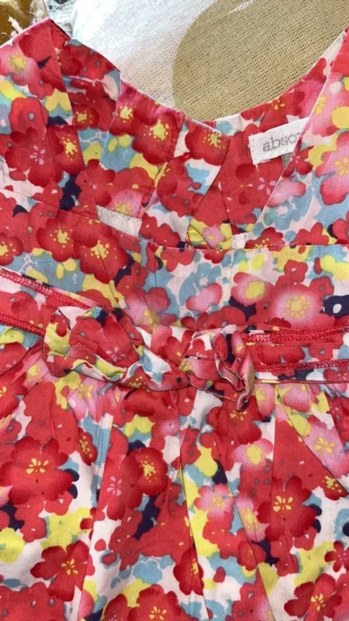 Robe été à fleur absorba 12 mois - photo numéro 2