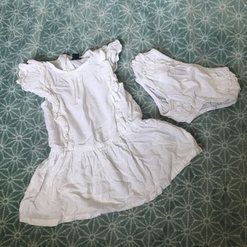 Robe blanche Kiabi - 18 mois