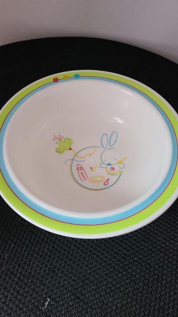 Assiette enfants motif lapin