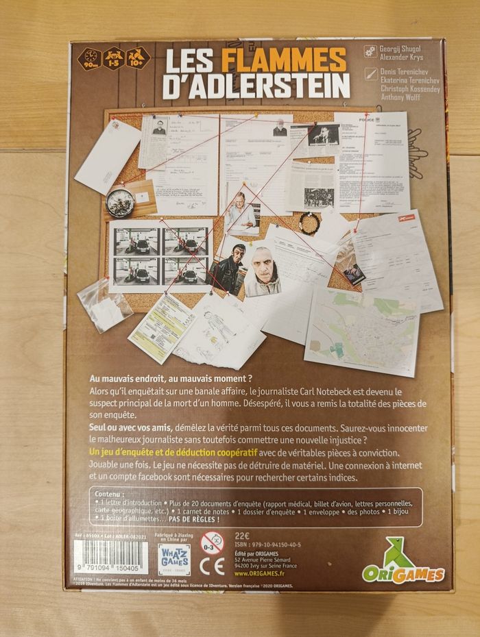 Jeu d'enquête / Les flammes d'Adlerstein - photo numéro 2