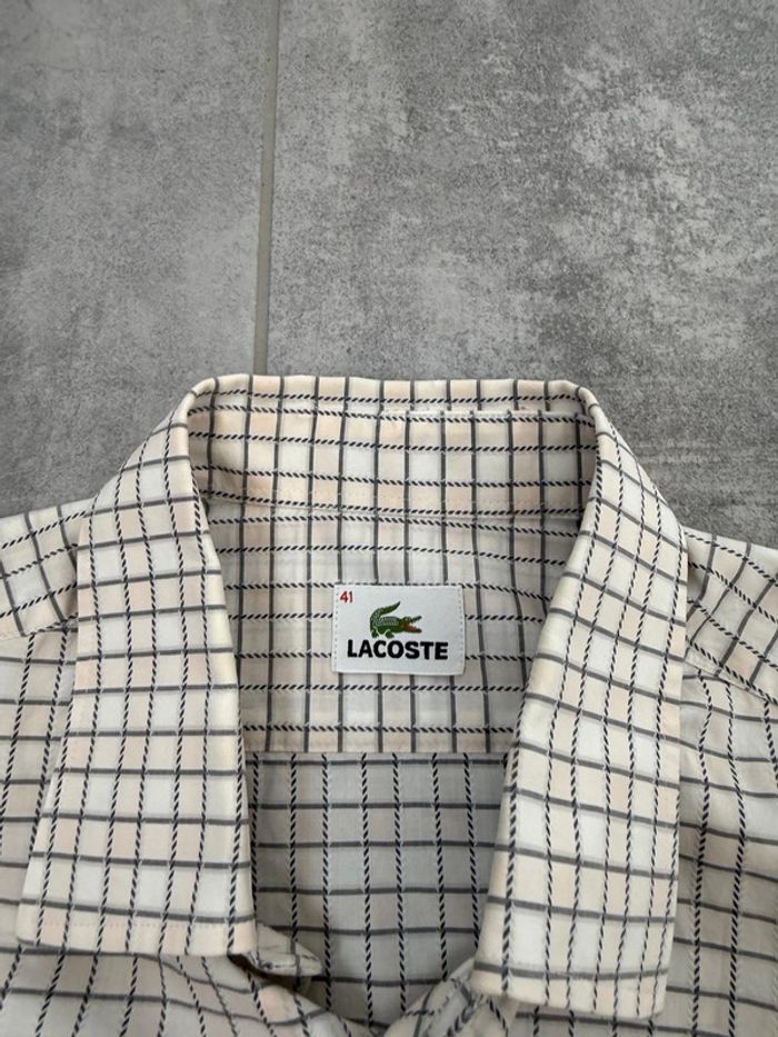 Magnifique chemise Lacoste Devanley homme carreaux taille 41 soit M-L - photo numéro 5