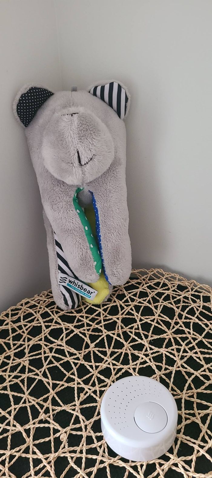 Ourson apaisant avec détecteur de pleurs Whisbear Turquoise - photo numéro 3