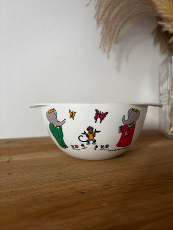 Vintage bol en mélaminé Plastorex Babar