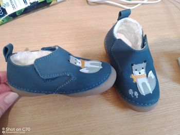 Vertbaudet chaussons pantoufles cuir renard