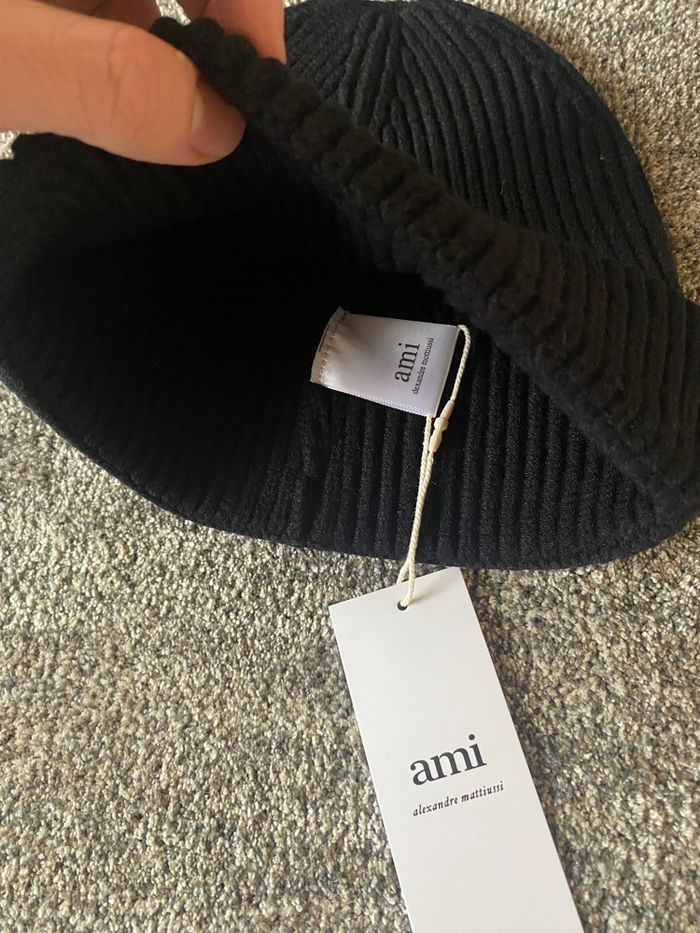 Bonnet AMI Paris Noir Neuf - photo numéro 3