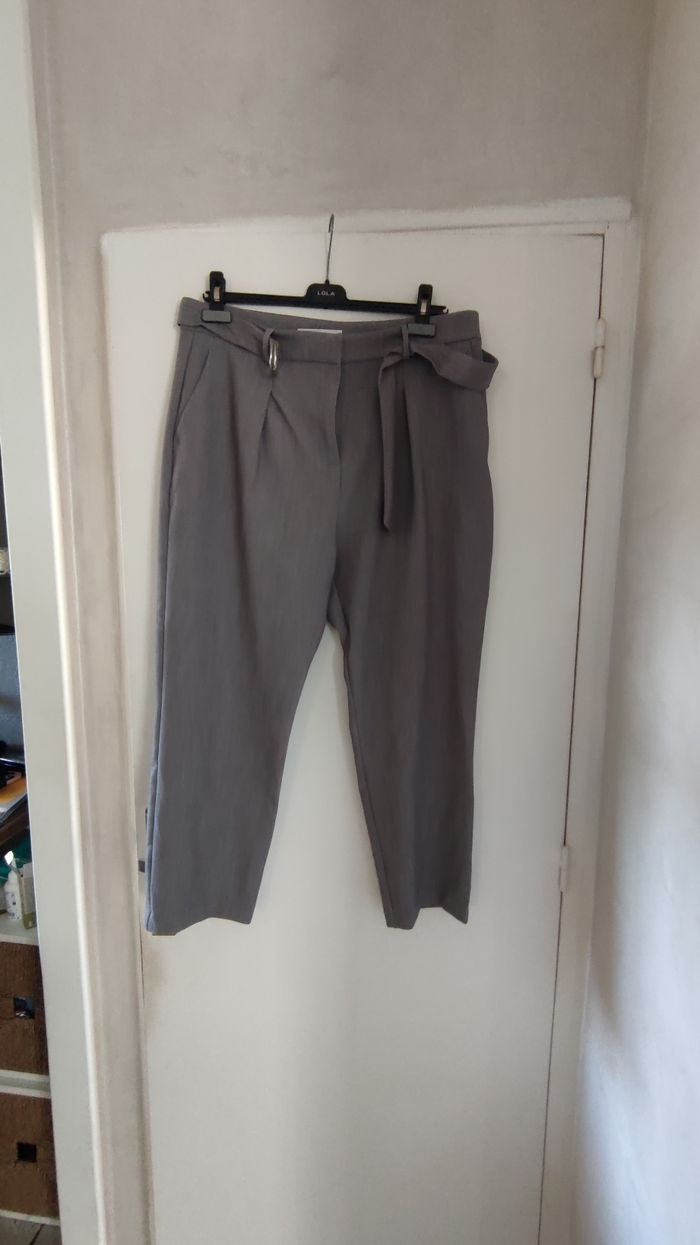 Pantalon femme Promod taille 42 couleur gris - photo numéro 10