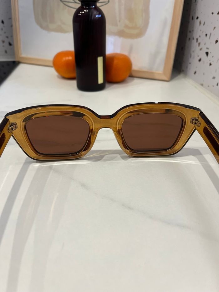 Lunette soleil tendance style rétro vintage champagne bulle tea - photo numéro 6