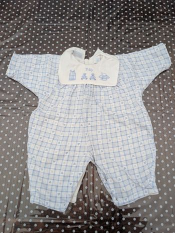 Combinaison Aubisou bleu bébé 3 mois