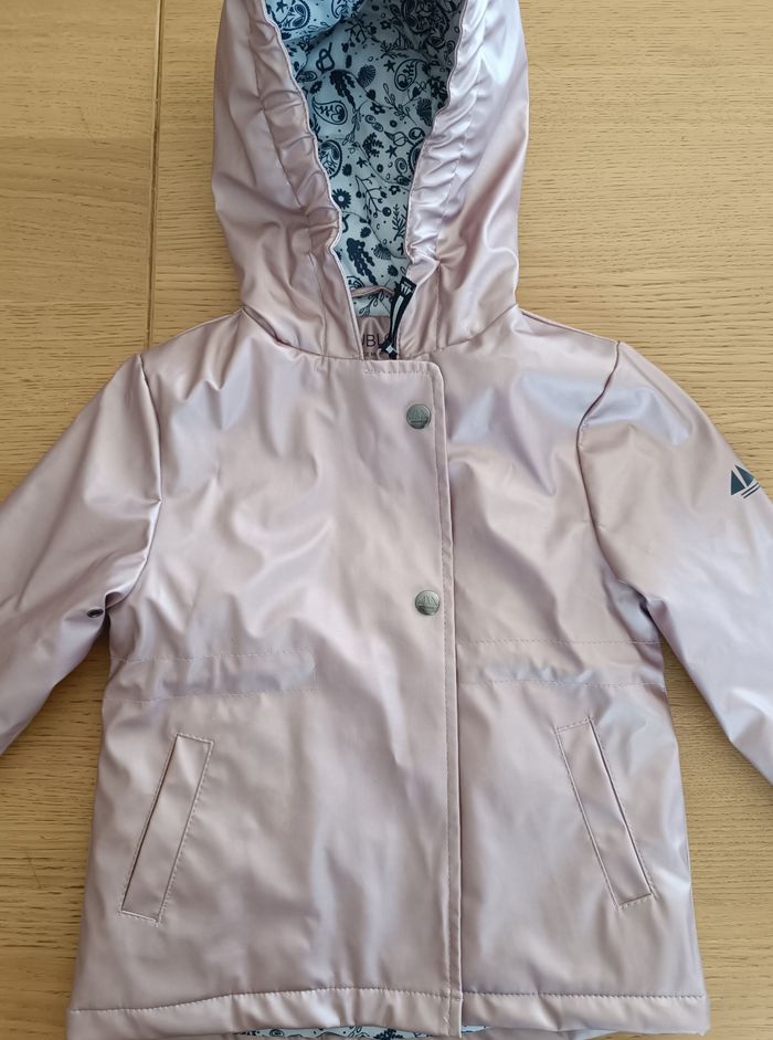 Ciré imperméable matelassé Hublot 3 ans 98 cm rose métallisé fille - photo numéro 3
