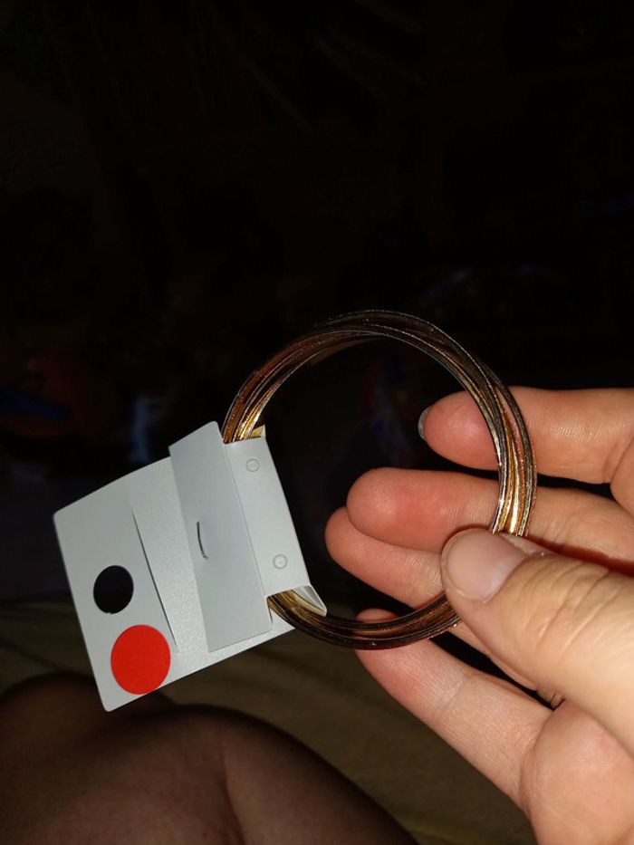 Bracelet entrelacés fantaisie couleur or 6cm - photo numéro 2