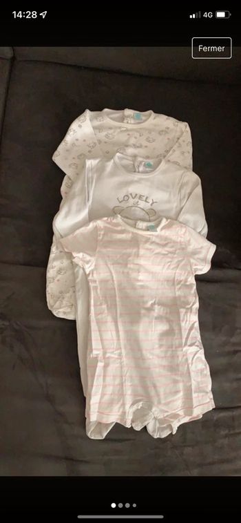 Lot 3 pyjamas 9 mois mixte