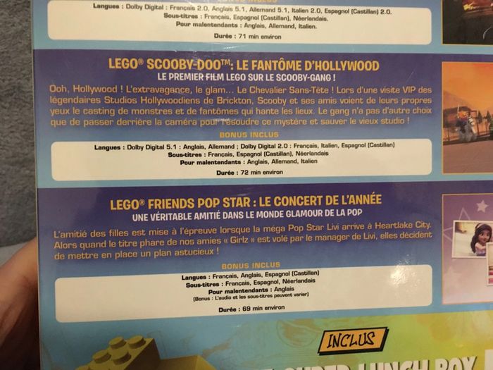 Coffret lego lunch box + 4 dvd (batman, scooby doo, lego la grande aventure et Friends pop star - photo numéro 7