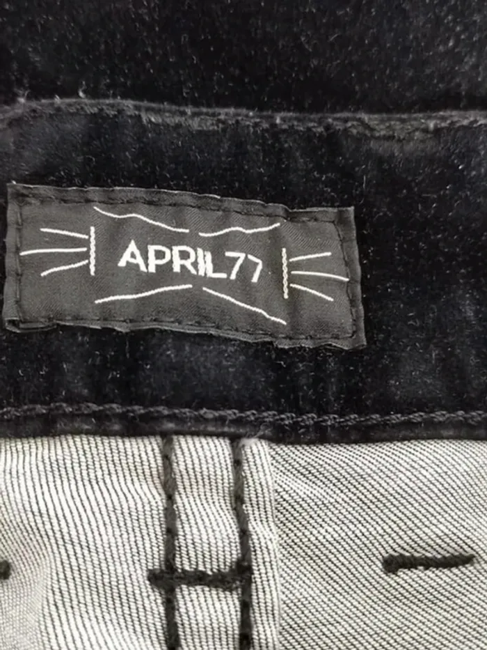 jean April 77 noir coupe slim matiére lyocell et coton effet velours,taille basse,extensible - photo numéro 7