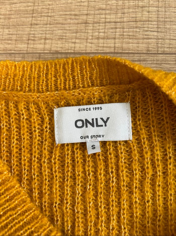 Pull jaune moutarde avec pompons Only taille S TBE - photo numéro 9