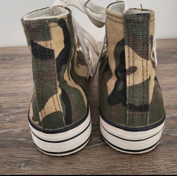 Baskets toile kaki militaire T 37 - photo numéro 4