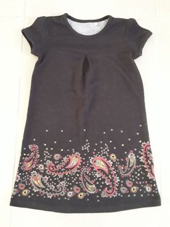 Robe marron imprimé cachemire 8 ans GEMO TBE