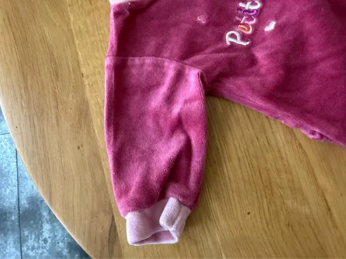 Lot 3 pyjamas velours fille 1 mois - photo numéro 6