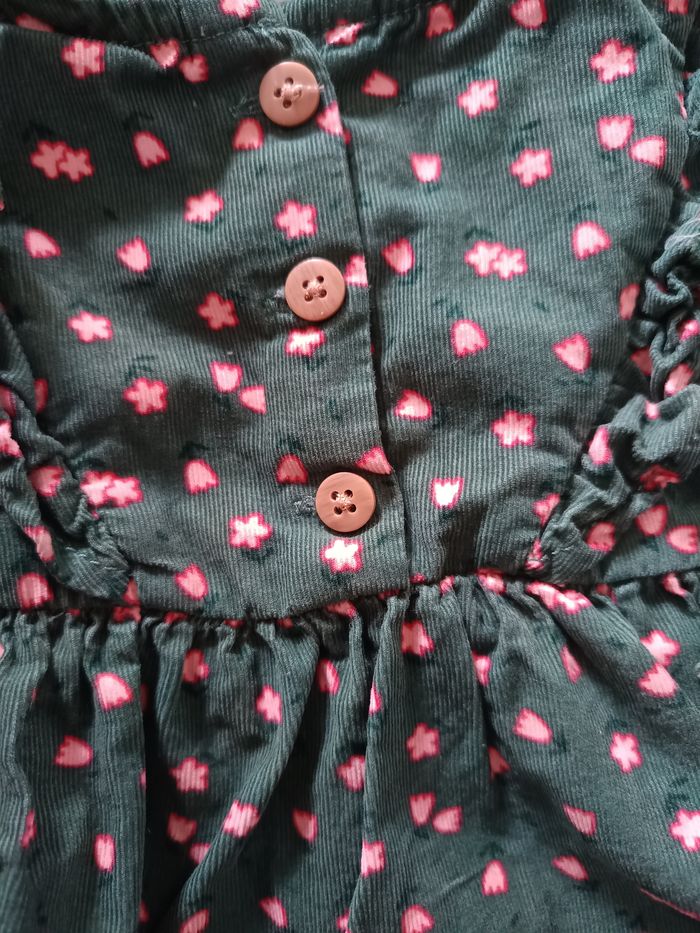 Blouse velours fleurie 12 mois - photo numéro 2