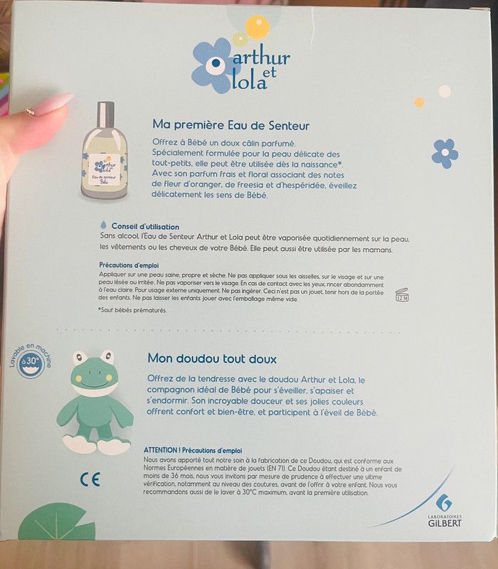 Cadeau de naissance Peluche grenouille et première eau - photo numéro 5