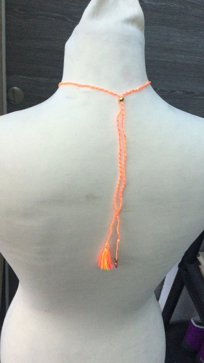Collier amadoria fluo super effe taille ajustable pompons - photo numéro 8