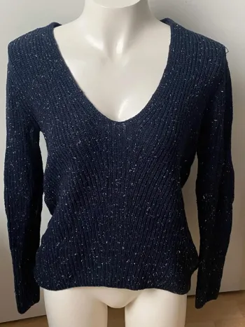 Pull col V en maille multicouleurs XS 34 Yessica
