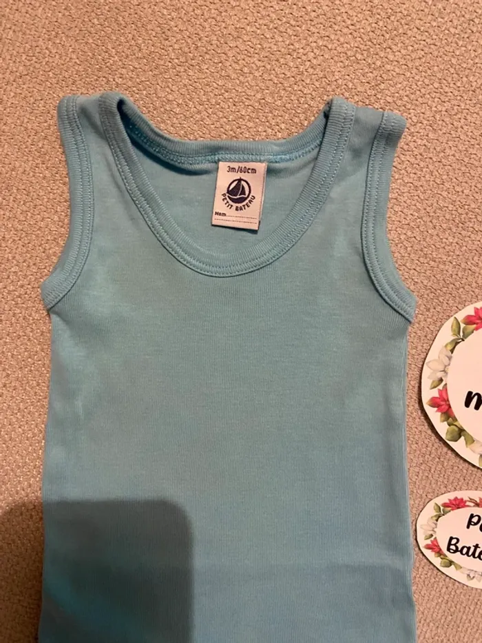 Body sans manches marcel petit bateau 3 mois - photo numéro 2