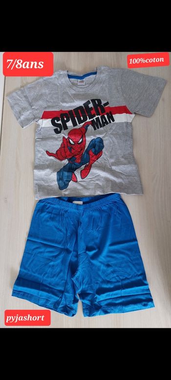 Pyjashort Spiderman garçon 8ans