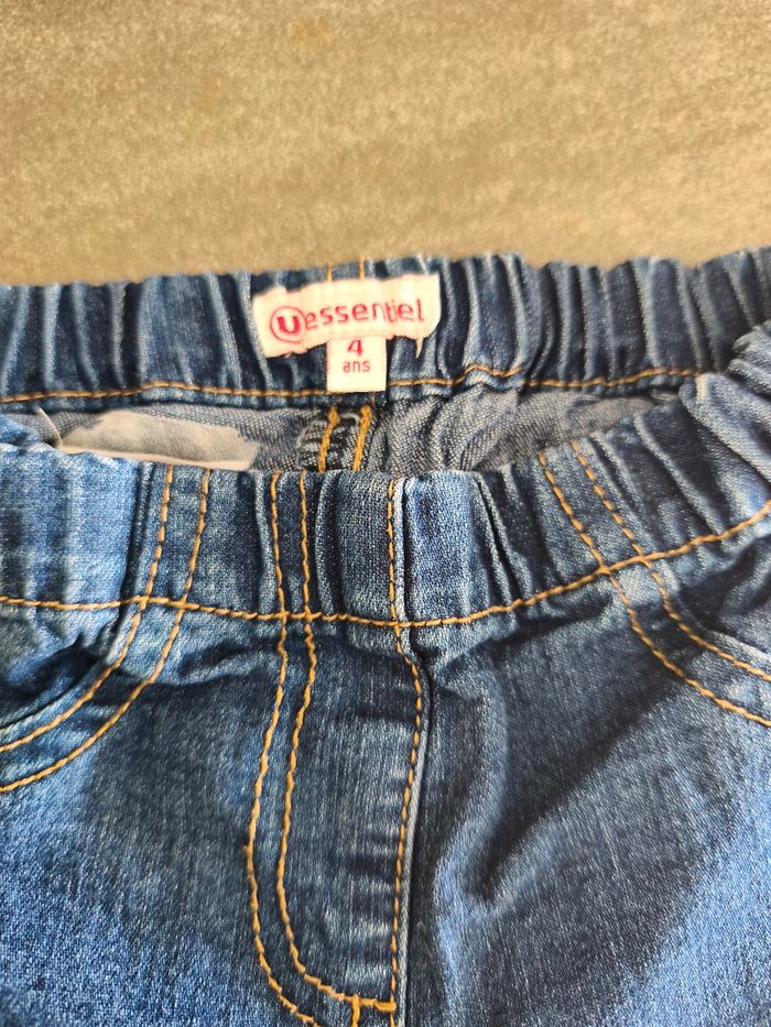 Pantalon jeans slim Uessentiel 4 ans - photo numéro 3