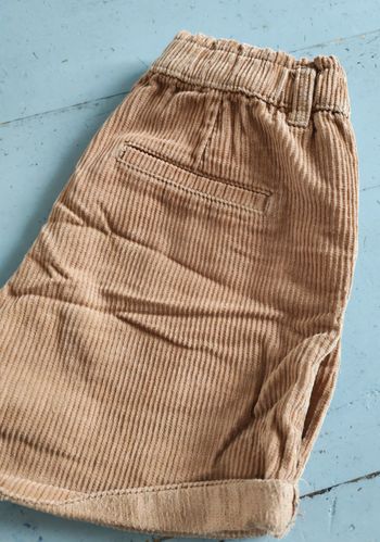Short velours marron camel Gemo – 6 ans réglable